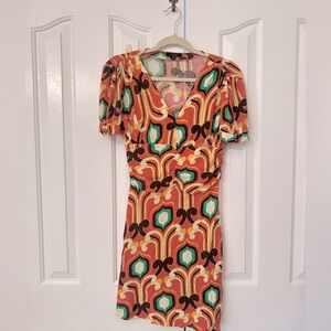 T-Bags colorful Retro Print Dress